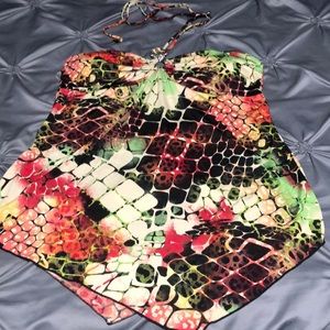 Colorful animal print inspired design Venus halter